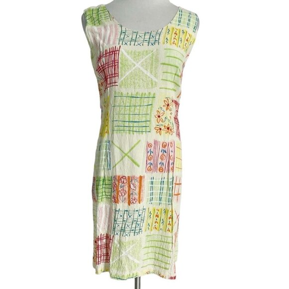Jams World Medium Sleeveless Dress Colorful Boho Abstract Art - Picture 1 of 8